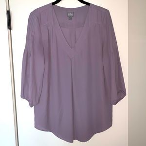 3/4 sleeve lavender top